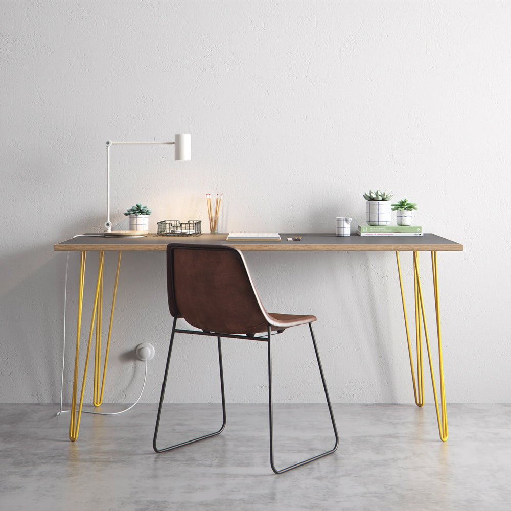 Large Hair Pin  Leg Desk  140cm x 75cm HP-DESK-Large colour 15 15 Office Furniture and Home Remote Working