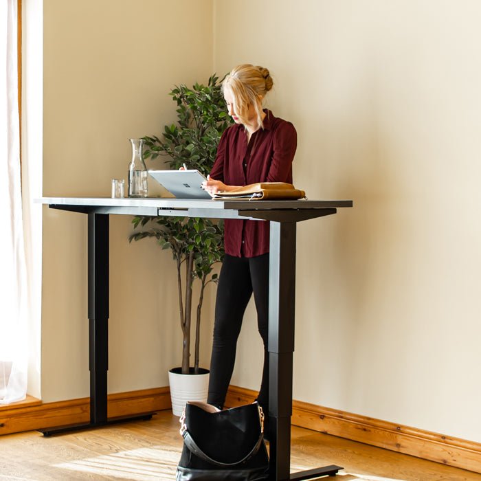 Lavoro Solo Manual Hand Crank Desk 80cmD 120/140/160/180cm Wide BSOLO/ 2 Day Delivery Thats My office Next Day Delivery