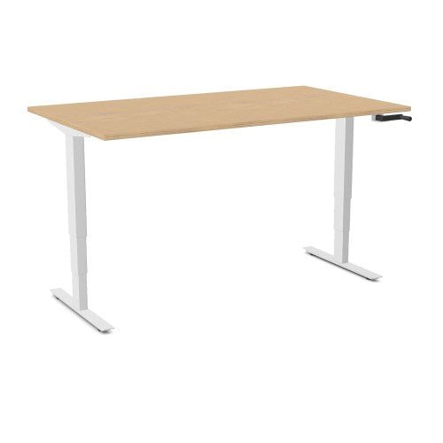 Lavoro Solo Manual Hand Crank Desk 80cmD 120/140/160/180cm Wide BSOLO/ 2 Day Delivery Thats My office Next Day Delivery