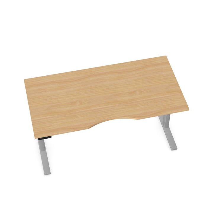 Levanta Leap Height Adjustable Standing Desk with Scallop Top 120,140,160 or 180cm Wide 2 Office Furniture