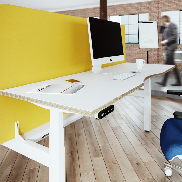 Levanta Leap Height Adjustable Standing Desk with Scallop Top 120,140,160 or 180cm Wide 5 Office Furniture