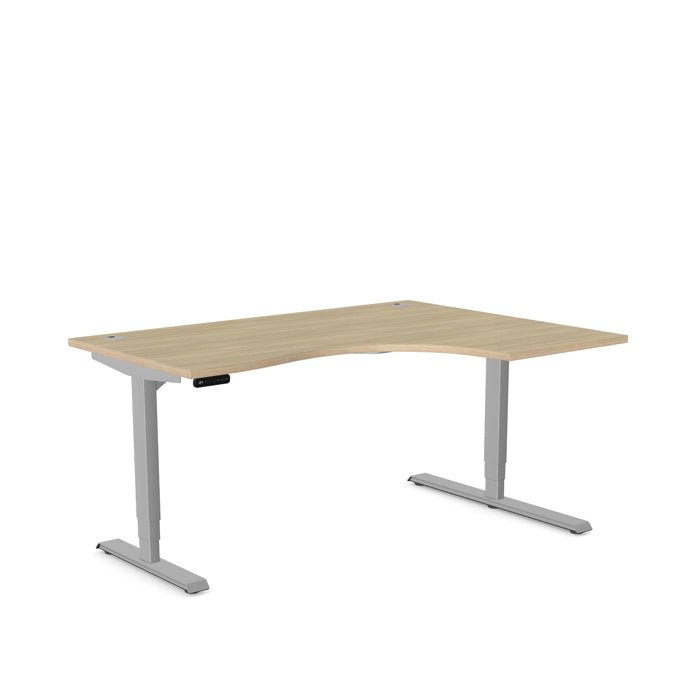Levanta Leap Height Adjustable Curved Corner Radial desk 160|180cm Wide LH | RH