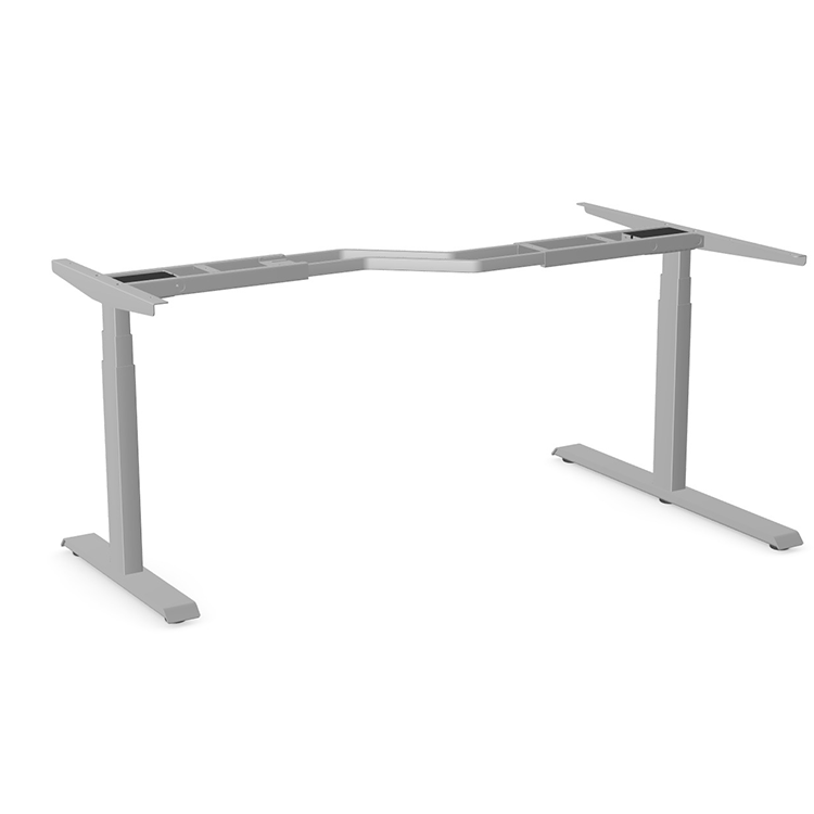 Height Adjustable Corner Desk Frame Radial Sit Stand Desk  Leap Radial 160,180cm Wide