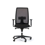 Lira Mesh Back Chair Nylon Base Step Arms PP Seat Slide -Black Mesh - Evert Black E001 1 Office Furniture