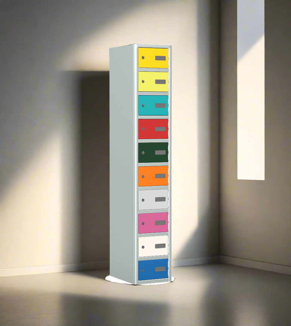 Locker 10 Door Silverline Kontrax Sixteen Door Locking LK10D28-Config - THATSMYOFFICEMetal LockerSilverline