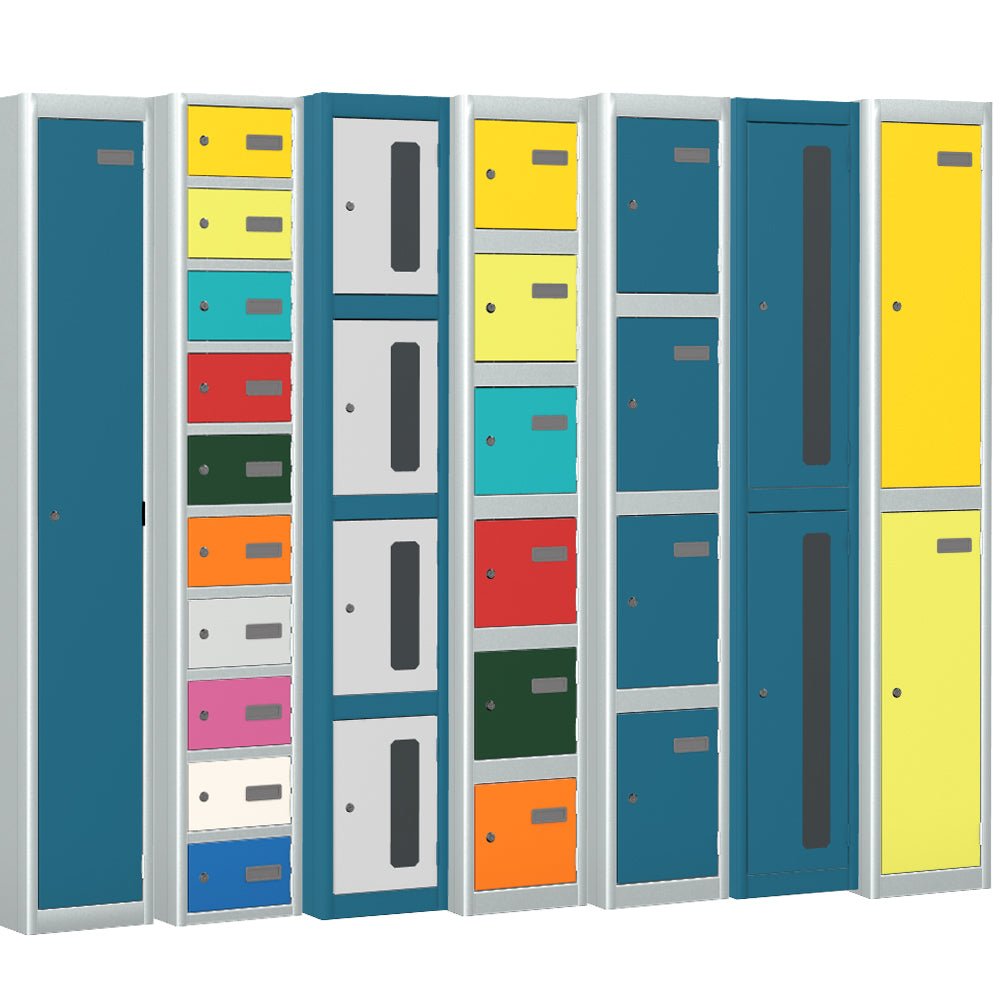Locker 10 Door Silverline Kontrax Sixteen Door Locking LK10D28-Config - THATSMYOFFICEMetal LockerSilverline