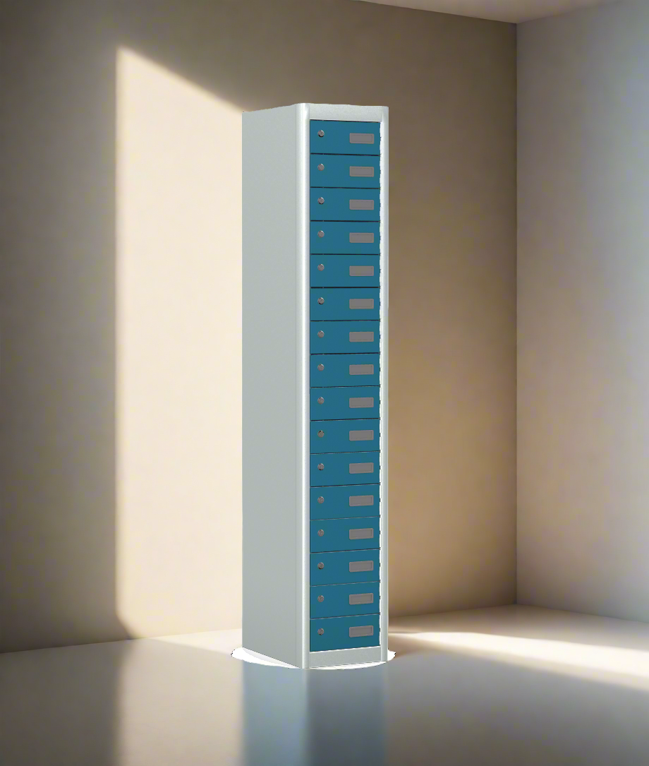 Locker 16 Door Silverline Kontrax Sixteen Door Locking LK16D28-Config - THATSMYOFFICEMetal LockerSilverline