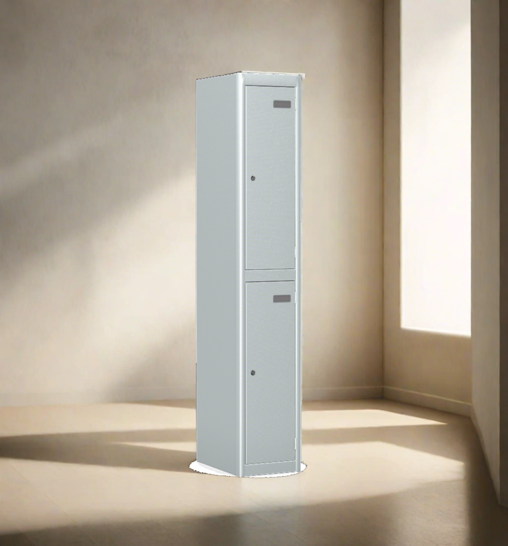 Multiple One Line Locker SIlverline | Locker | 2 Door | Kontrax | Locking LK2D22 – THATSMYOFFICE