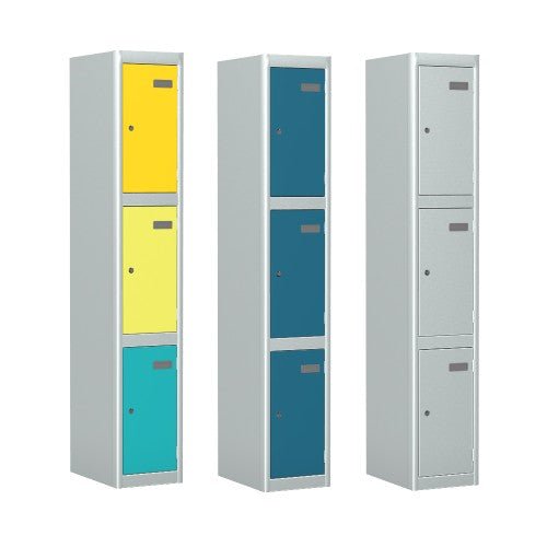 Locker 3 Door Silverline Kontrax Locking Three Door LK3D22-Config - THATSMYOFFICEMetal LockerSilverline