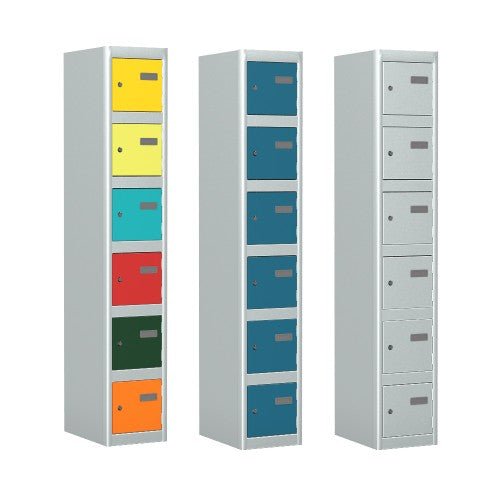 Locker 6 Door Silverline Kontrax Six Door Locking LK6D28-Config - THATSMYOFFICEMetal LockerSilverline