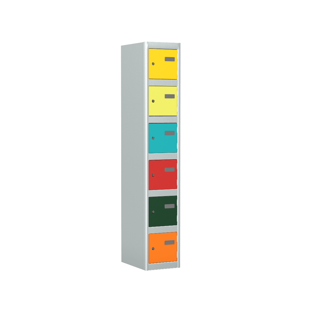 Locker 6 Door Silverline Kontrax Six Door Locking LK6D28-Config - THATSMYOFFICEMetal LockerSilverline