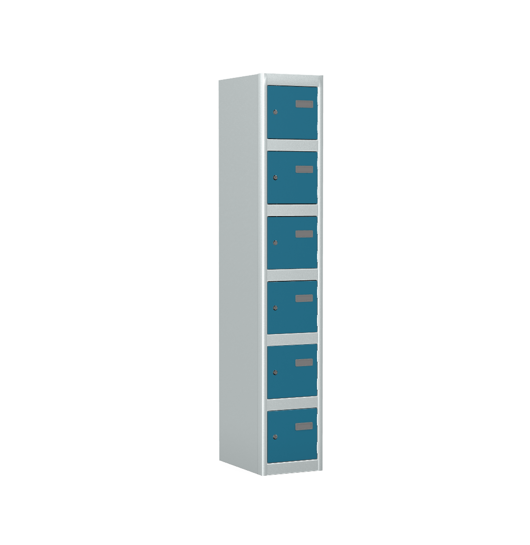 Locker 6 Door Silverline Kontrax Six Door Locking LK6D28-Config - THATSMYOFFICEMetal LockerSilverline