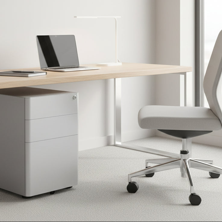 Moda Steel Ped - 39cm W 53.5cm H 58cm D with pencil holder, MODA-MP3-PLU 4 Office Furniture