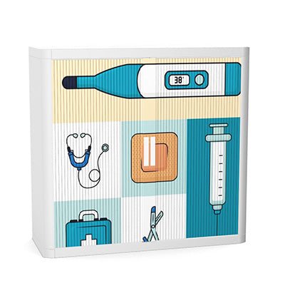 Office  NHS Tambour Storage 100cm H with 2 shelves EOTAM1M-NHS 6 Office Furniture and Home Remote Working