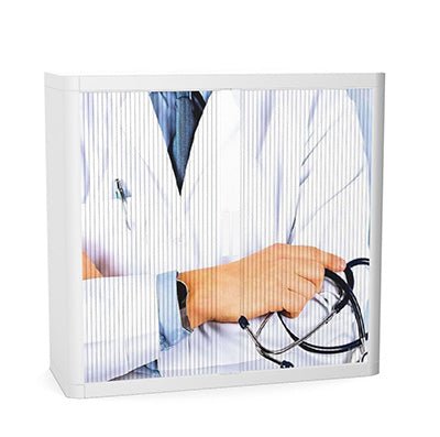Office  NHS Tambour Storage 100cm H with 2 shelves EOTAM1M-NHS 9 Office Furniture and Home Remote Working