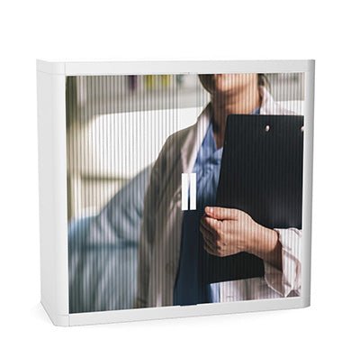 Office  NHS Tambour Storage 100cm H with 2 shelves EOTAM1M-NHS 7 Office Furniture and Home Remote Working