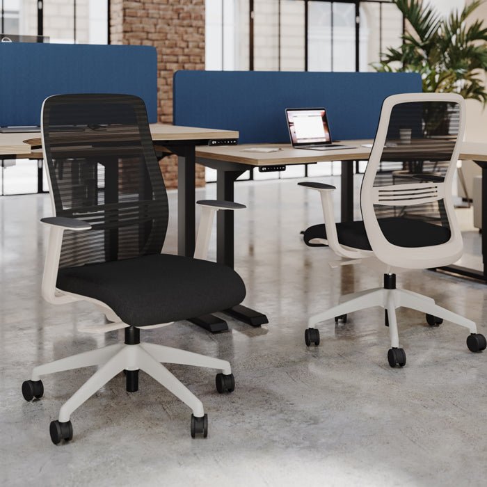 Office Operator chair with a choice of seat, mesh back and base colours, from our NV range View in 360