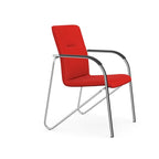 O Sandy Series Chair Chrome Frame Black Wooden Arms - Lotus Black L003 3 Office Furniture