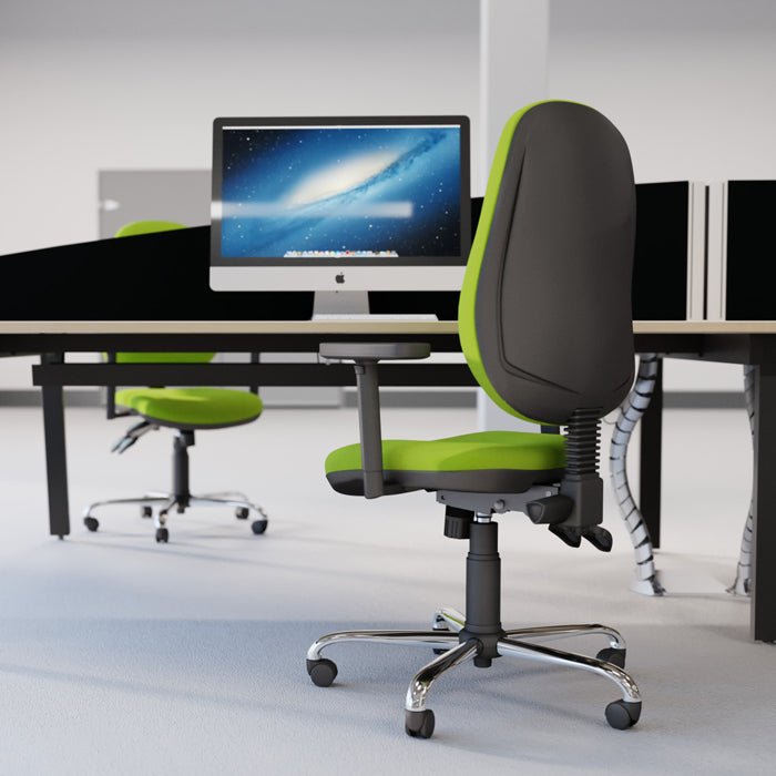 O.B Series Deep Foams 3L A-Sync H/Duty Mech Step Arms PP - Evert Black E005 5 Office Furniture