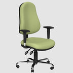 O.E 24h Series Alpha Chrome Base Suprex Seat Slide, lumbar support Galaxy Black Arms - Evert Black 3 Office Furniture