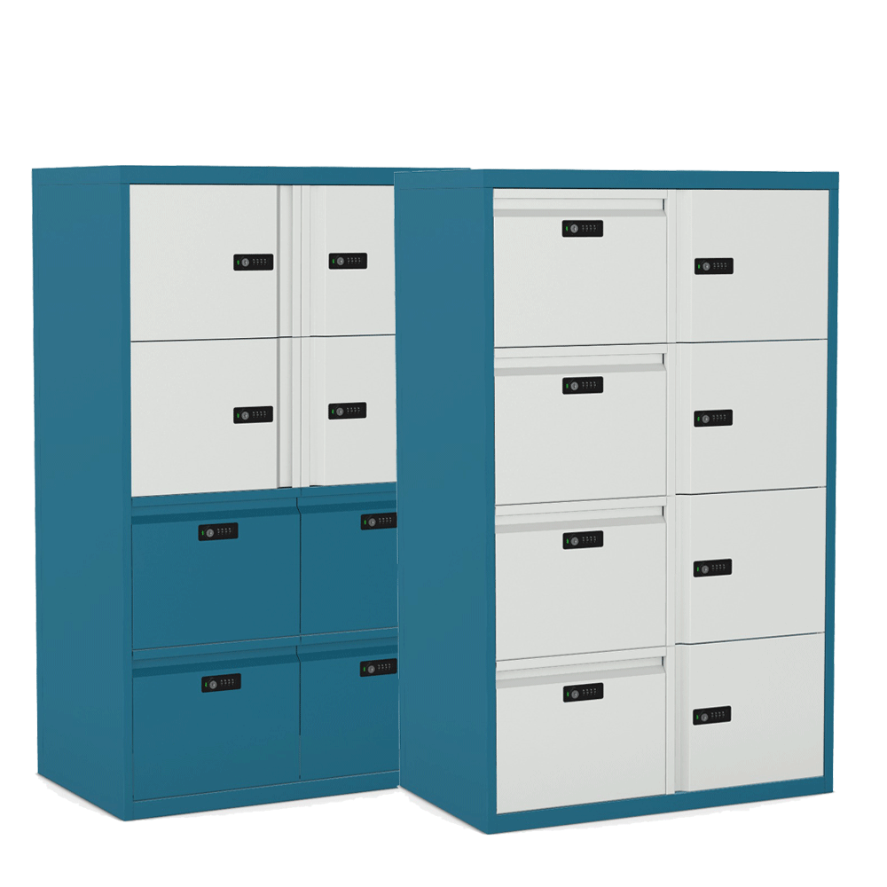 Office Lodge 4 Drawer 4 Locker Silverline Freedom HDTCBDS40SD-Customise 1 Office Furniture and Home Remote Working