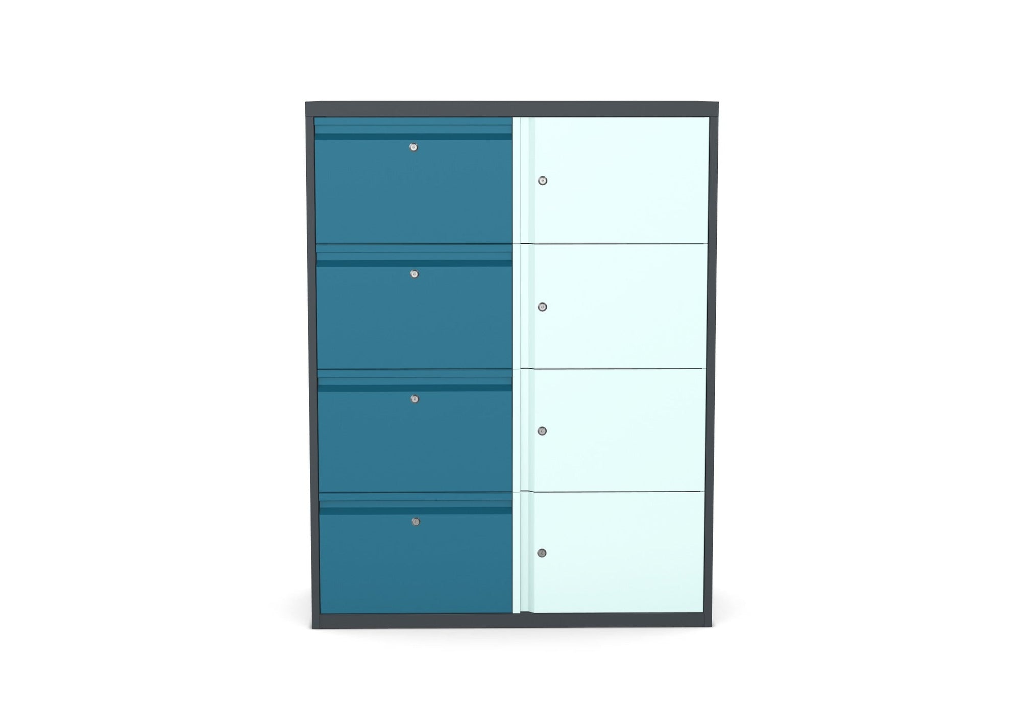 Office Lodge 4 Drawer 4 Locker Silverline Freedom HDTCBDS40SD-Customise 10 Office Furniture and Home Remote Working