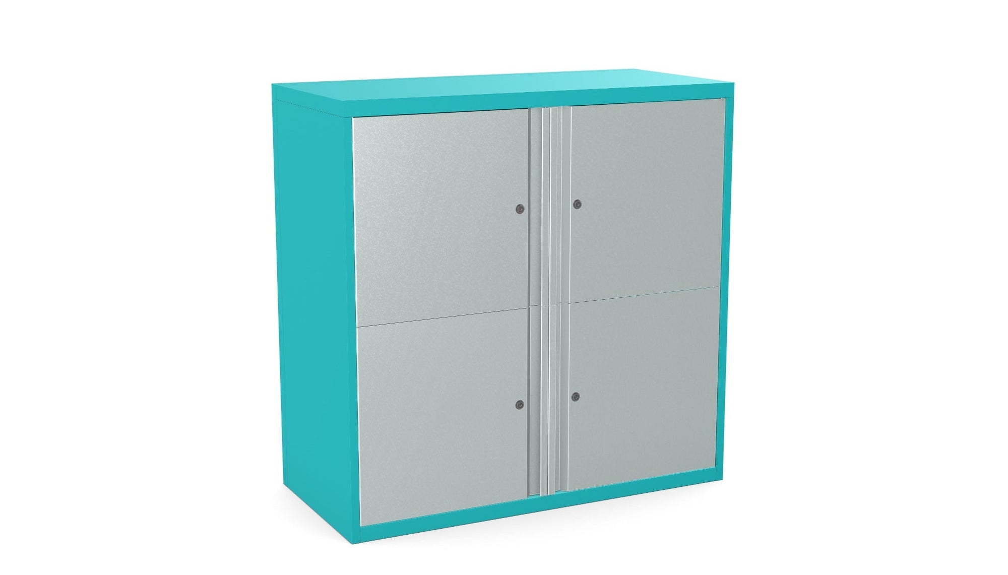 Office Lodge Door Storage 4 Large Personal Lockers Silverline Freedom HDLPCS30SD- 6 Office Furniture