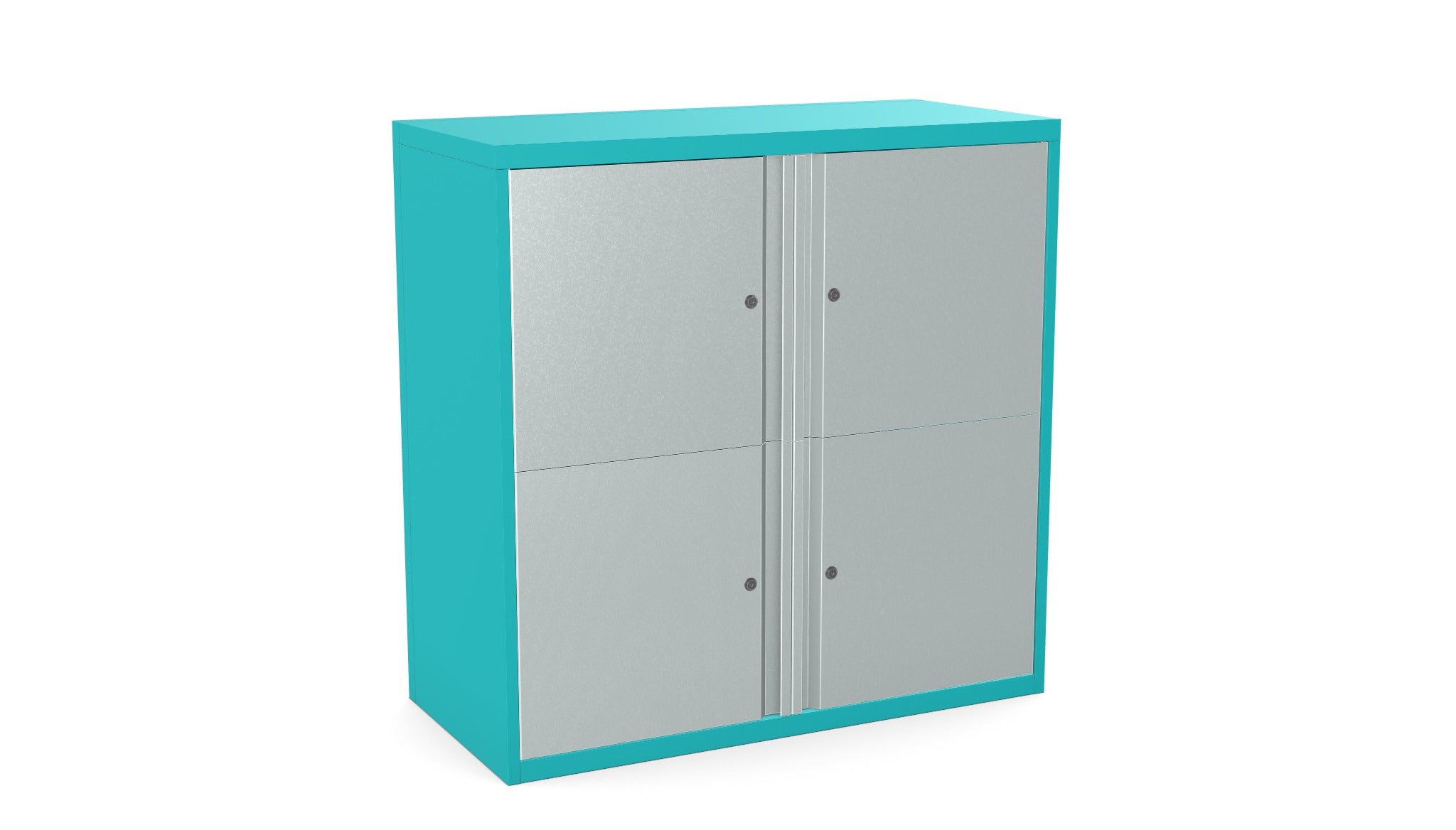 Office Lodge Door Storage 4 Large Personal Lockers Silverline Freedom HDLPCS30SD- 6 Office Furniture