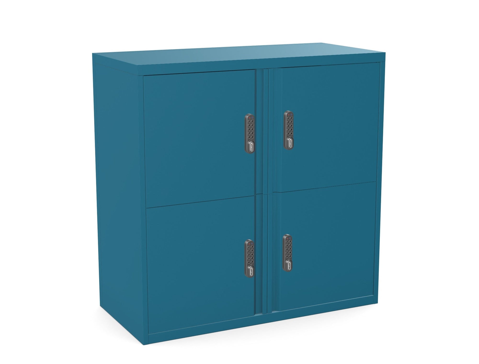 Office Lodge Door Storage 4 Large Personal Lockers Silverline Freedom HDLPCS30SD- 4 Office Furniture