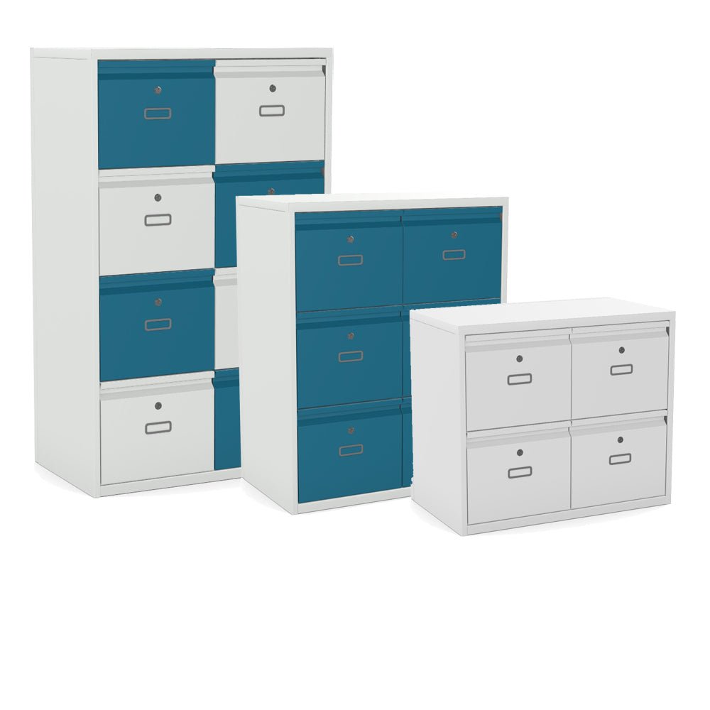 Office Lodge Drawer 4, 6 or 8 Drawers Silverline Freedom HDPDS30OW 10 Office Furniture and Home Remote Working