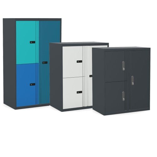 Office Lodge Large Personal Cupboards 3 Door Silverline Freedom 100cm High HDCULPCS30OW 3 Office Furniture