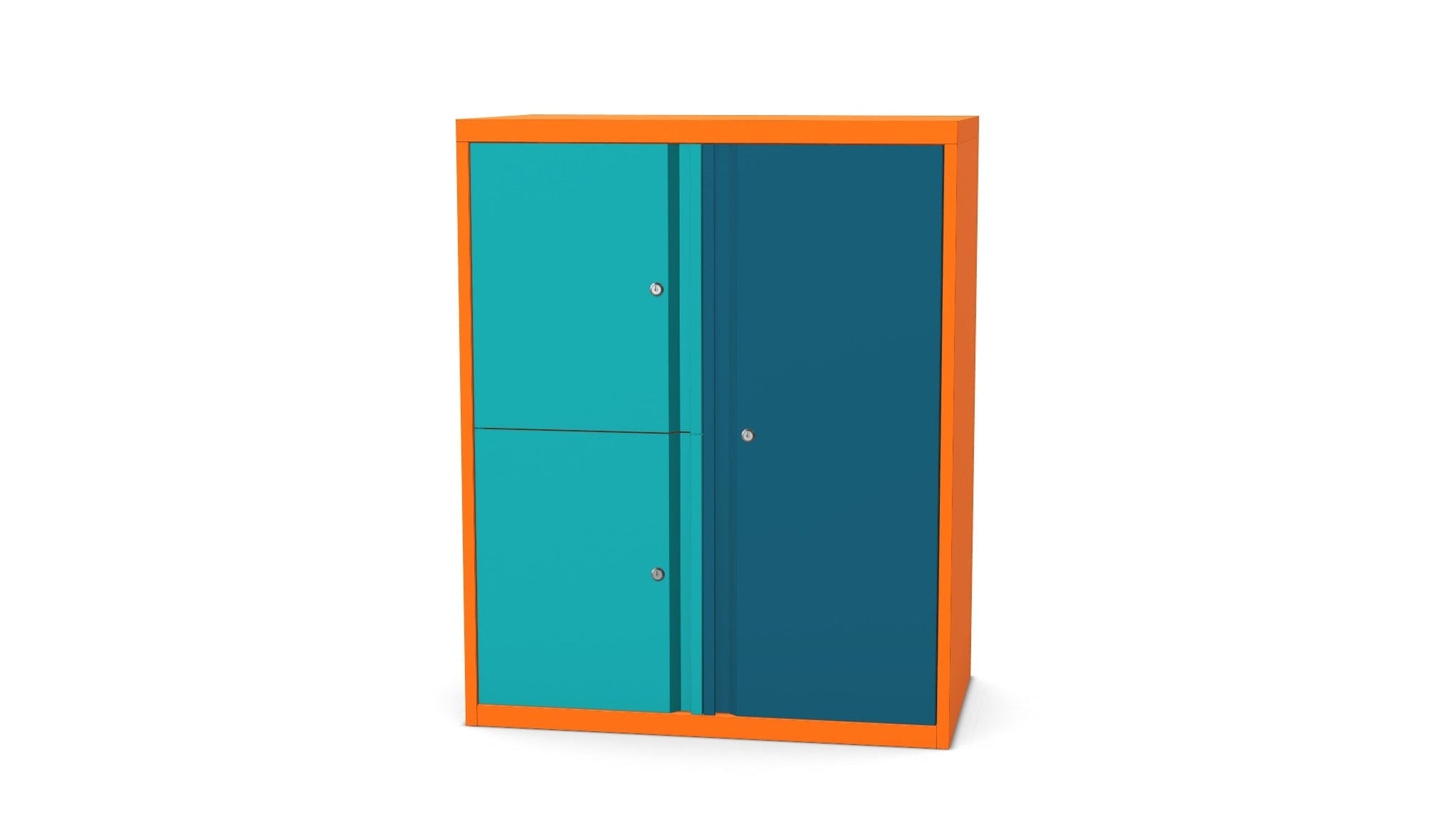 Office Lodge Large Personal Cupboards 3 Door Silverline Freedom 100cm High HDCULPCS30OW 6 Office Furniture