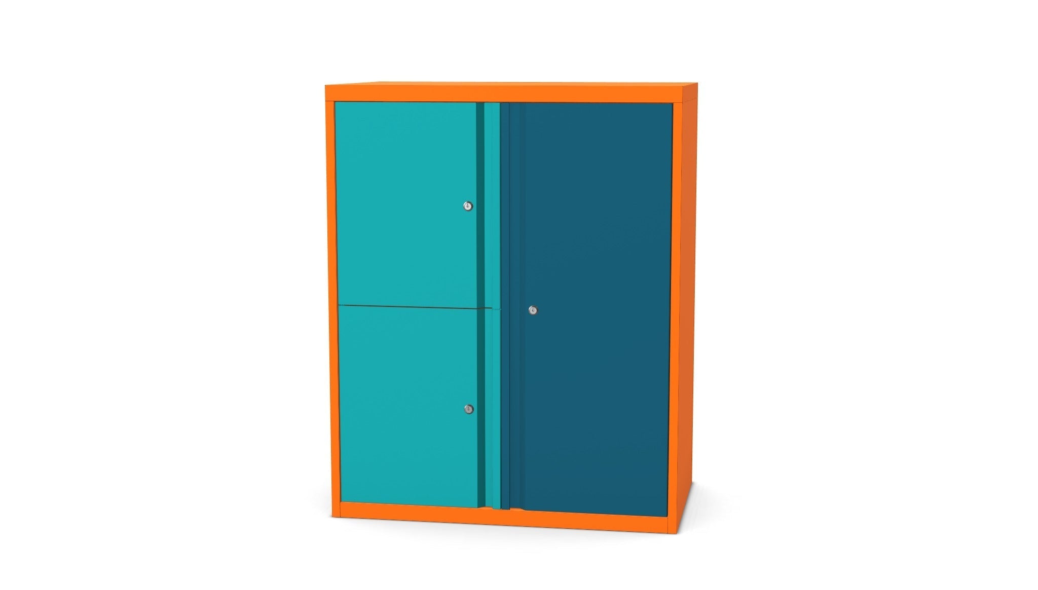 Office Lodge Large Personal Cupboards 3 Door Silverline Freedom 100cm High HDCULPCS30OW 6 Office Furniture
