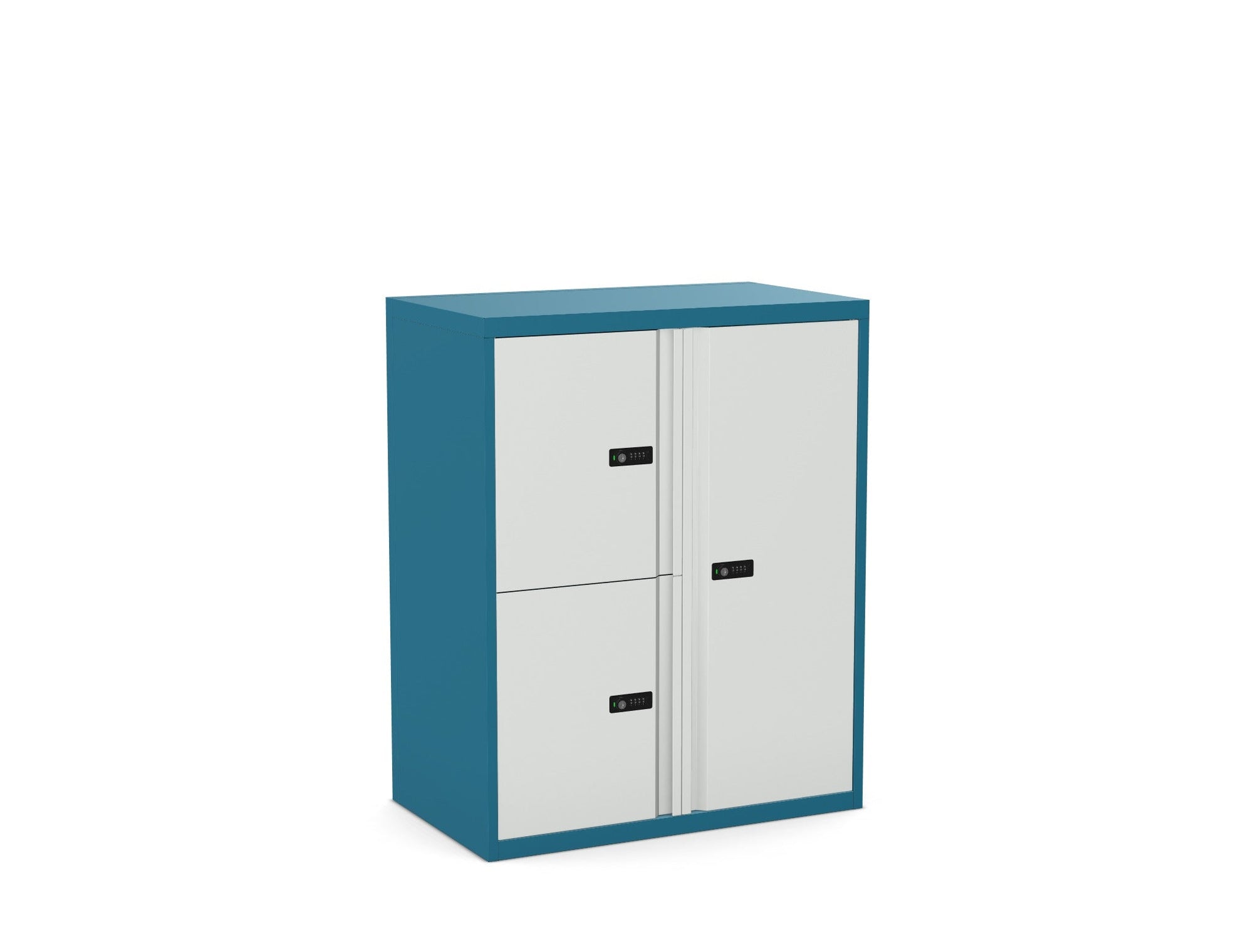 Office Lodge Large Personal Cupboards 3 Door Silverline Freedom 100cm High HDCULPCS30OW 2 Office Furniture
