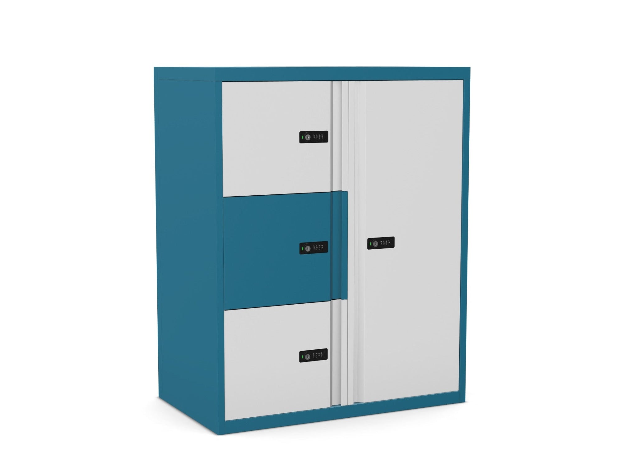 Office Lodge Locker 4 or 5 Door Cupboard and Personal Doors  HDCUPS30-Config 5 Office Furniture and Home Remote Working