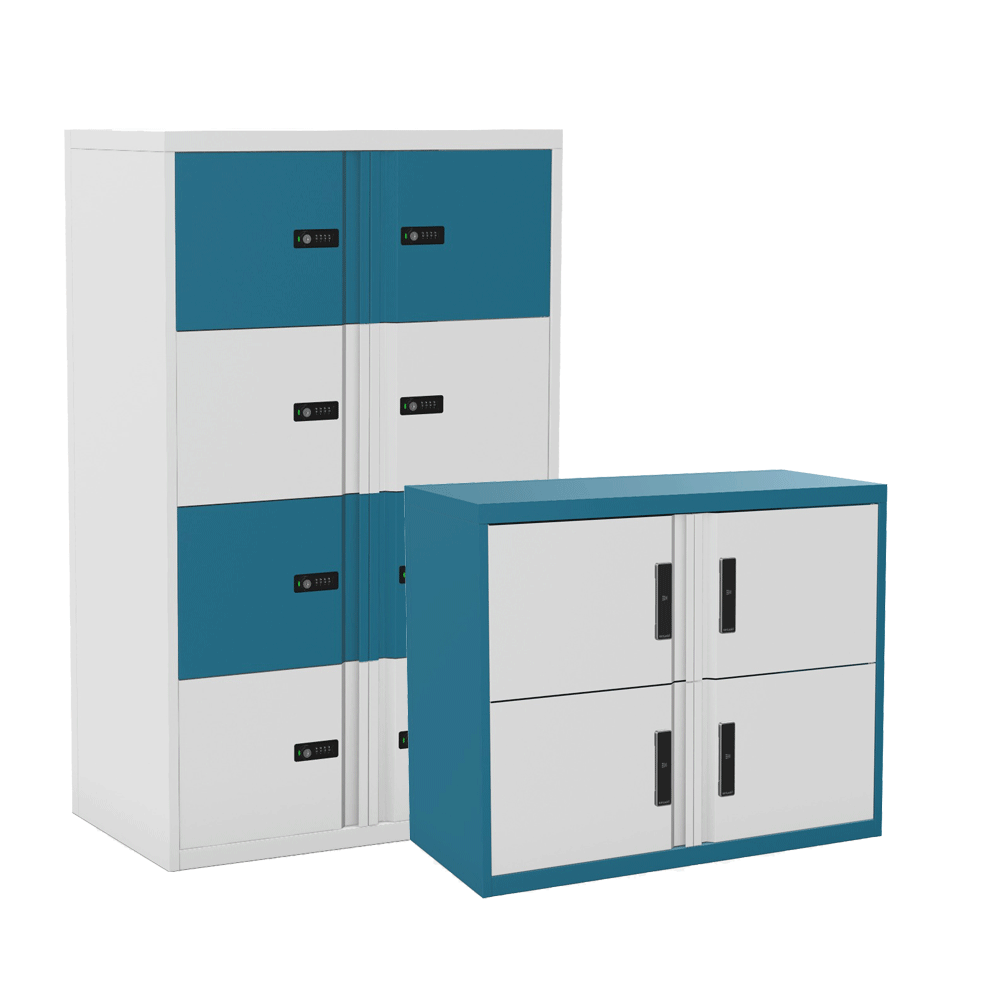 Office Lodge Lockers 4,6 or 8 Locker RFID, Mechanical Locks Silverline Freedom  HDPCS30OW- 1 Office Furniture