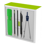 Office  Tambour Office Cupboard  100cm H with 2 shelves EOTAM1M-Office 11 Office Furniture and Home Remote Working