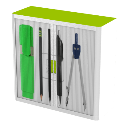Office  Tambour Office Cupboard  100cm H with 2 shelves EOTAM1M-Office 11 Office Furniture and Home Remote Working