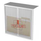 Office  Tambour Office Cupboard  100cm H with 2 shelves EOTAM1M-Office 6 Office Furniture and Home Remote Working