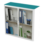 Office  Tambour Office Cupboard  100cm H with 2 shelves EOTAM1M-Office 10 Office Furniture and Home Remote Working