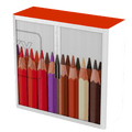 Office  Tambour Office Cupboard  100cm H with 2 shelves EOTAM1M-Office 1 Office Furniture and Home Remote Working