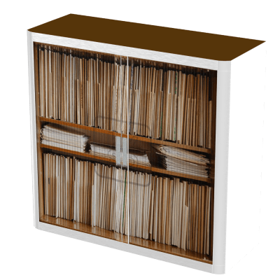 Office  Tambour Office Cupboard  100cm H with 2 shelves EOTAM1M-Office 7 Office Furniture and Home Remote Working