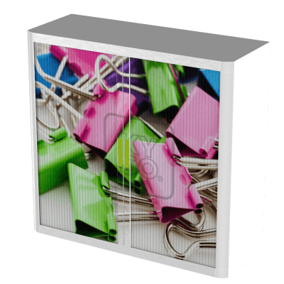 Office  Tambour Office Cupboard  100cm H with 2 shelves EOTAM1M-Office 12 Office Furniture and Home Remote Working