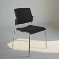 Office  OM Meeting chair Chrome Frame No Arms - Evert Black E005 5 Office Furniture and Home Remote Working