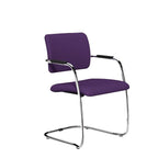 Office  OQ1 Series Mid Back Stacking Chair Chrome - Lotus Black L004 4 Office Furniture and Home Remote Working