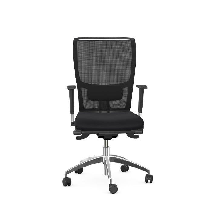 OZ High Back Swivel Black Mesh Lumbar Support Vario Arms - Evert Black E001 1 Office Furniture