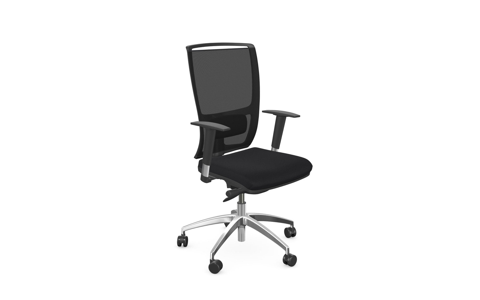 OZ High Back Swivel Black Mesh Lumbar Support Vario Arms - Evert Black E005 5 Office Furniture