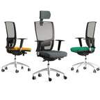 OZ High Back Swivel Black Mesh Lumbar Support Vario Arms - Evert Black E004 4 Office Furniture