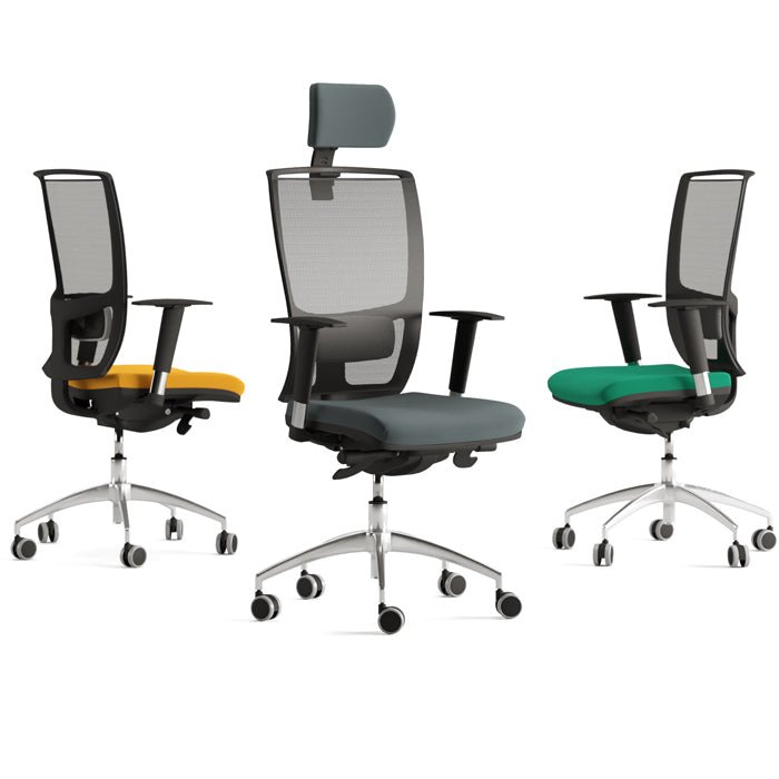 OZ High Back Swivel Black Mesh Lumbar Support Vario Arms - Evert Black E004 4 Office Furniture