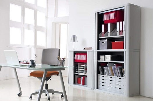 Personalise Your Own Easy Office Tambour Cupboard 100cm H with 2 shelves EOTAM1M-Black 11 Office Furniture